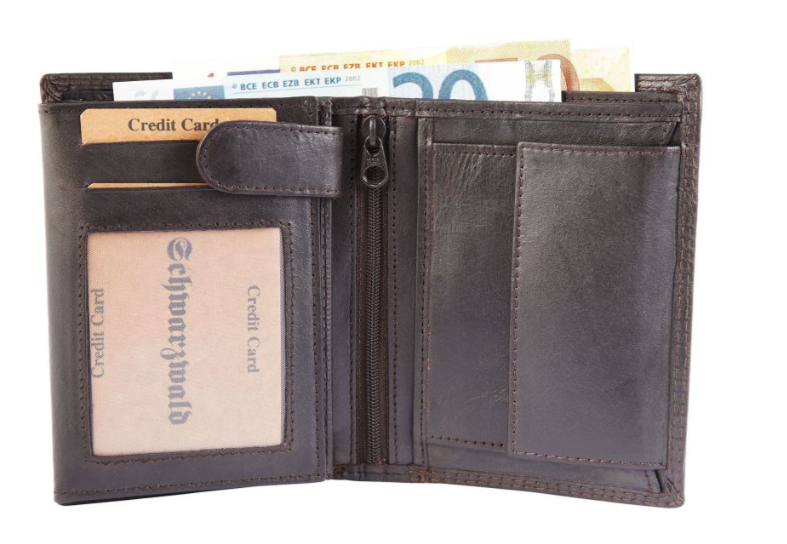 Schwarzwald Mädel Leder Portemonnaie Geldbeutel Portmonee Echtleder Dunkelbraun2