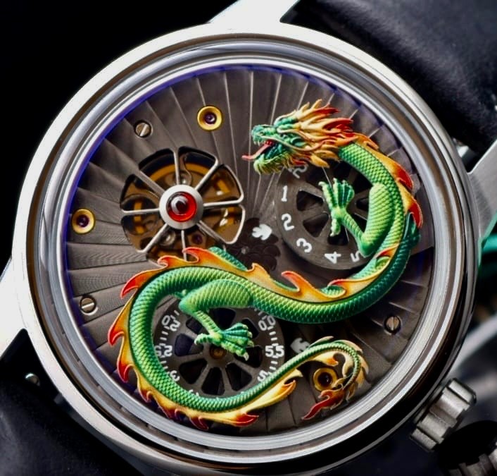 OBLVLO JM-Dragon Design Automatik Herren Uhr 42mm Skeleton Edelstahl Saphirglas2