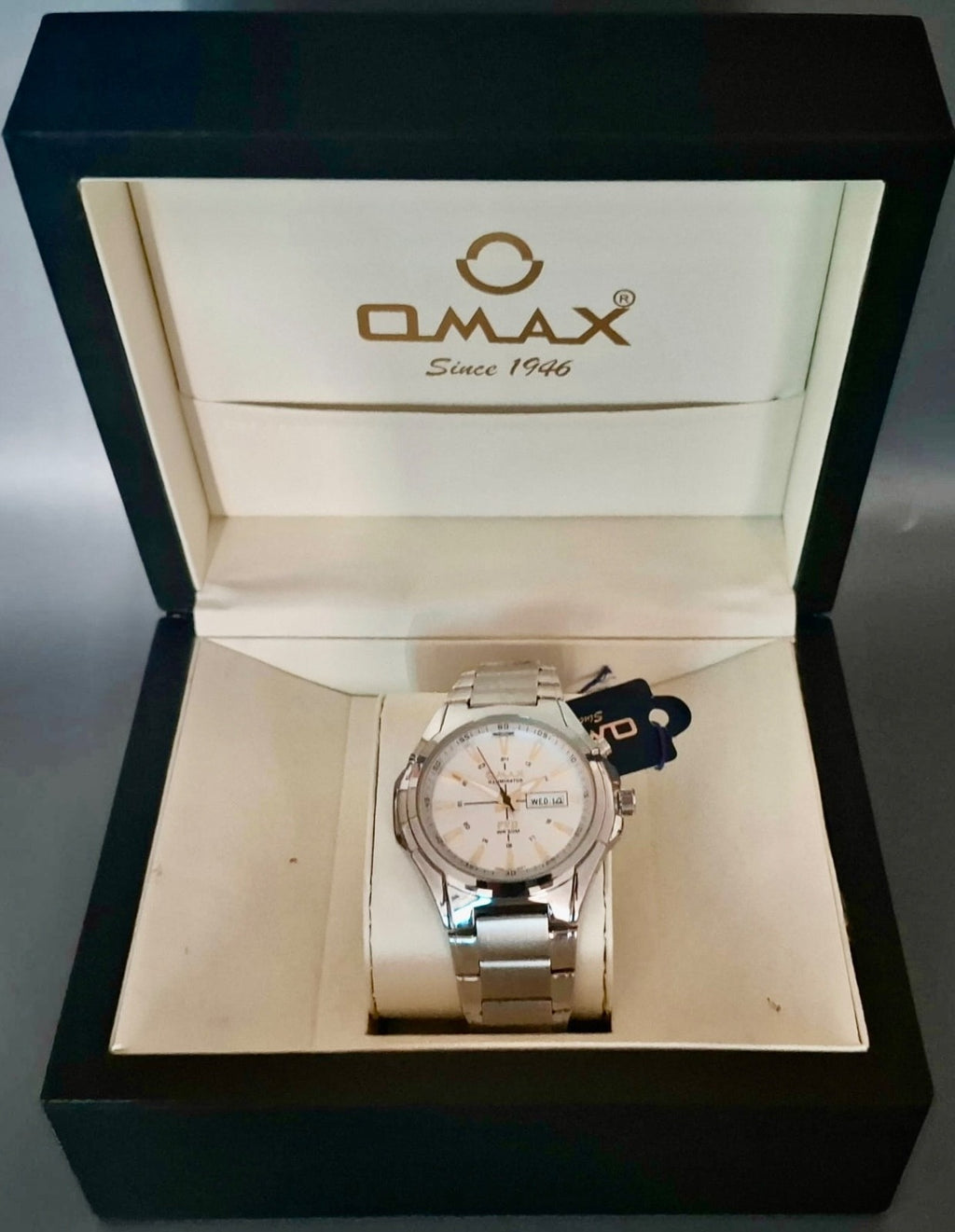 Mega Edle Omax Sapphire ILLUMINATOR   Herren Armband Uhr IP Veredelt Neu + Box *4