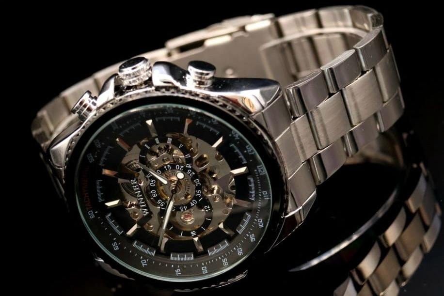 Winner Automatik Herren Uhr - Edelstahl Silber Farben Herrenuhr Leuchtzeiger Top1