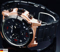 Elite Herren Armband Uhr Chronograph Datum Schwarz Rose Gold Farben NEU*0