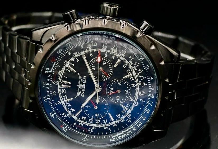 XL Automatik Herren Männer Armband Automatikuhr Herrenuhr Blau Schwarz Farben2