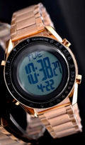 Klassische Digital Herren Männer Uhr Armbanduhr Roségold Farben 42mm NEU0