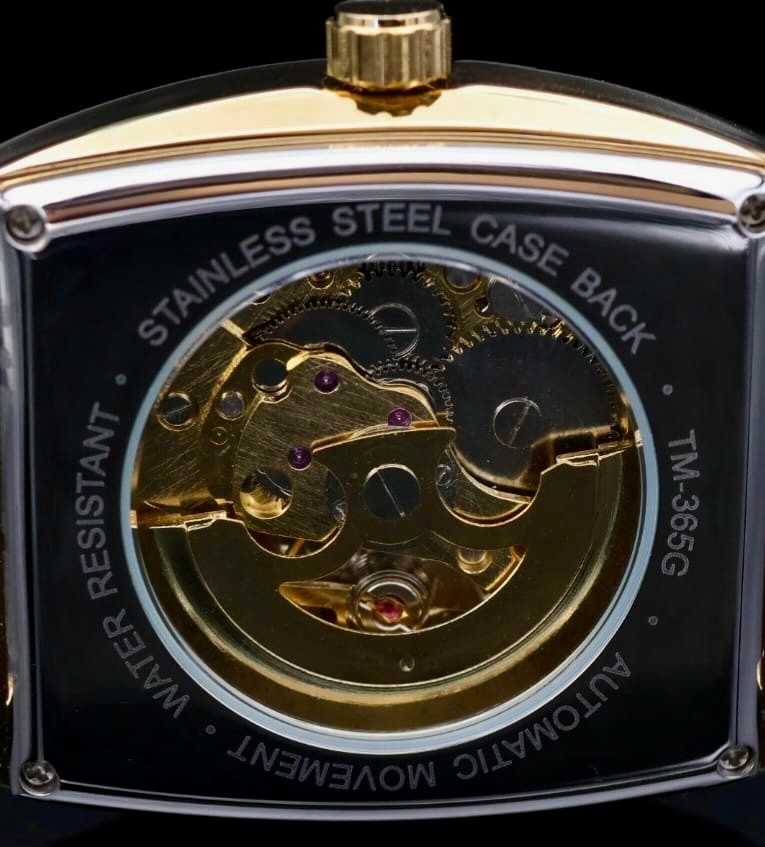 Klassische Herren Männer Automatik Armband Uhr Automatikuhr mit Lederarmband NEU2