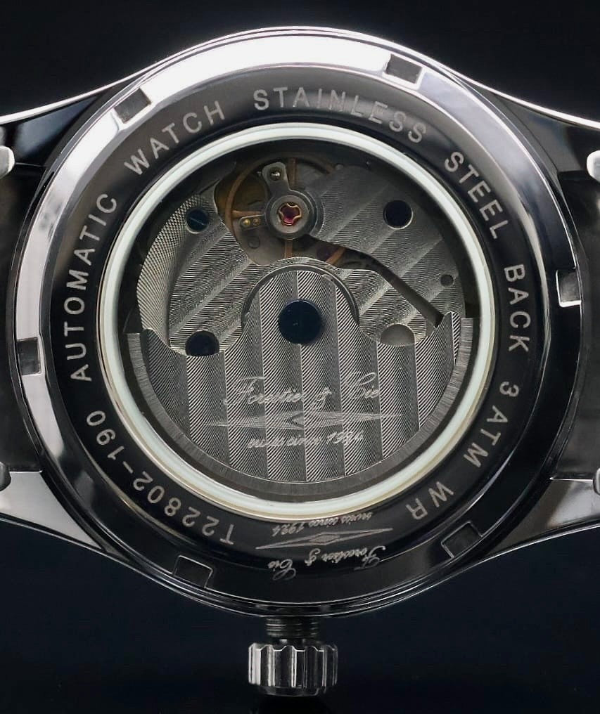 Forestier & Cie Automatik Herren Männer Armband Automatikuhr Herrenuhr Datum *2