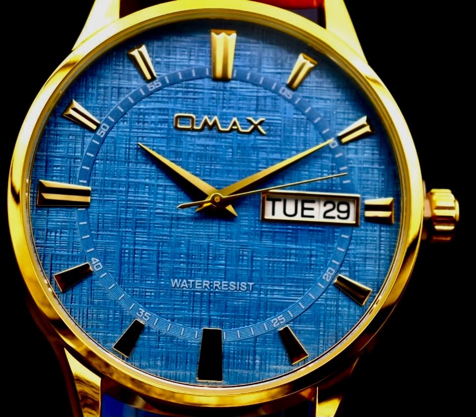 Omax Herren Armband Uhr Herrenuhr Datum Flaches Design SLIM IP Veredelt Slim*NEU2