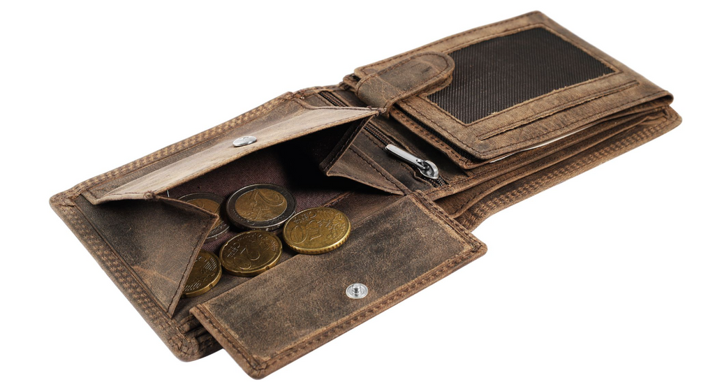 Akzent Leder Geldbörse RFID Schutz  Echtleder Portemonnaie Geldbeutel Schiff3