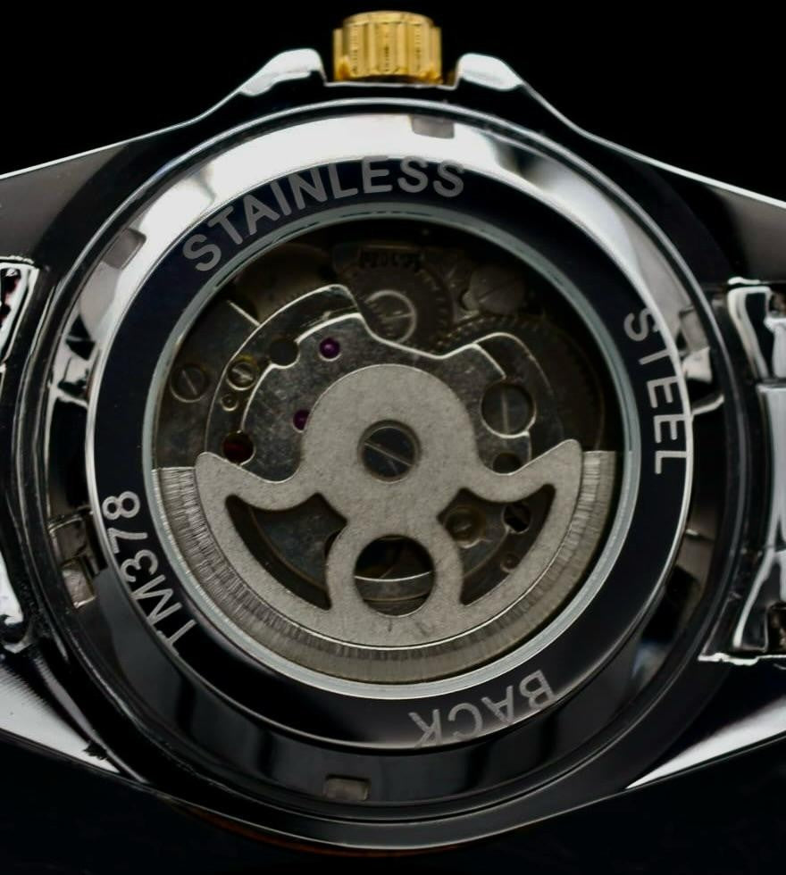 Winner Herren Automatikuhr Edelstahl Skelett Uhr Gold Silber Vintage Luxus Neu3