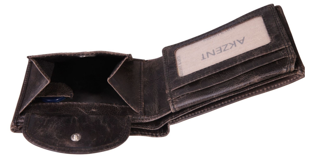 Akzent Leder Geldbörse RFID Echtleder Portemonnaie Geldbeutel Querformat Traktor3