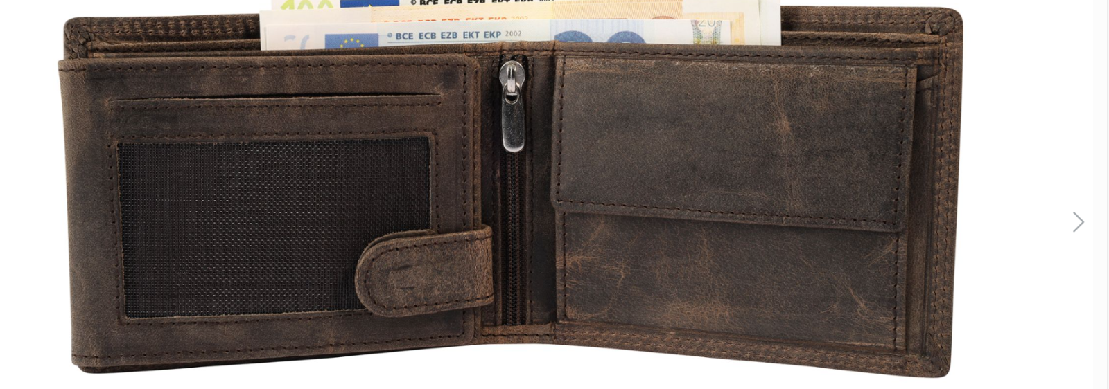 Akzent Leder Geldbörse RFID Echtleder Portemonnaie Geldbeutel Anker Braun 32