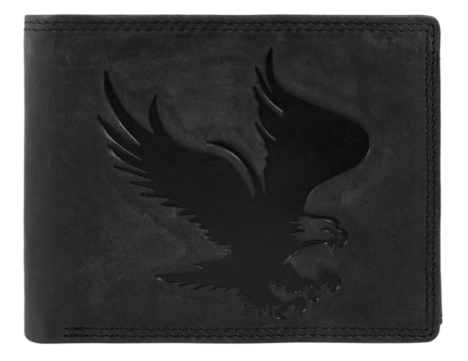 Akzent Leder Geldbörse RFID Schutz Echtleder Portemonnaie Geldbeutel Adler 60