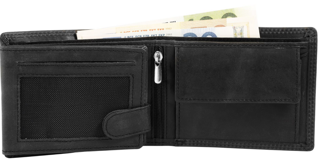 Akzent Leder Geldbörse RFID Schutz Echtleder Portemonnaie Geldbeutel Adler 61