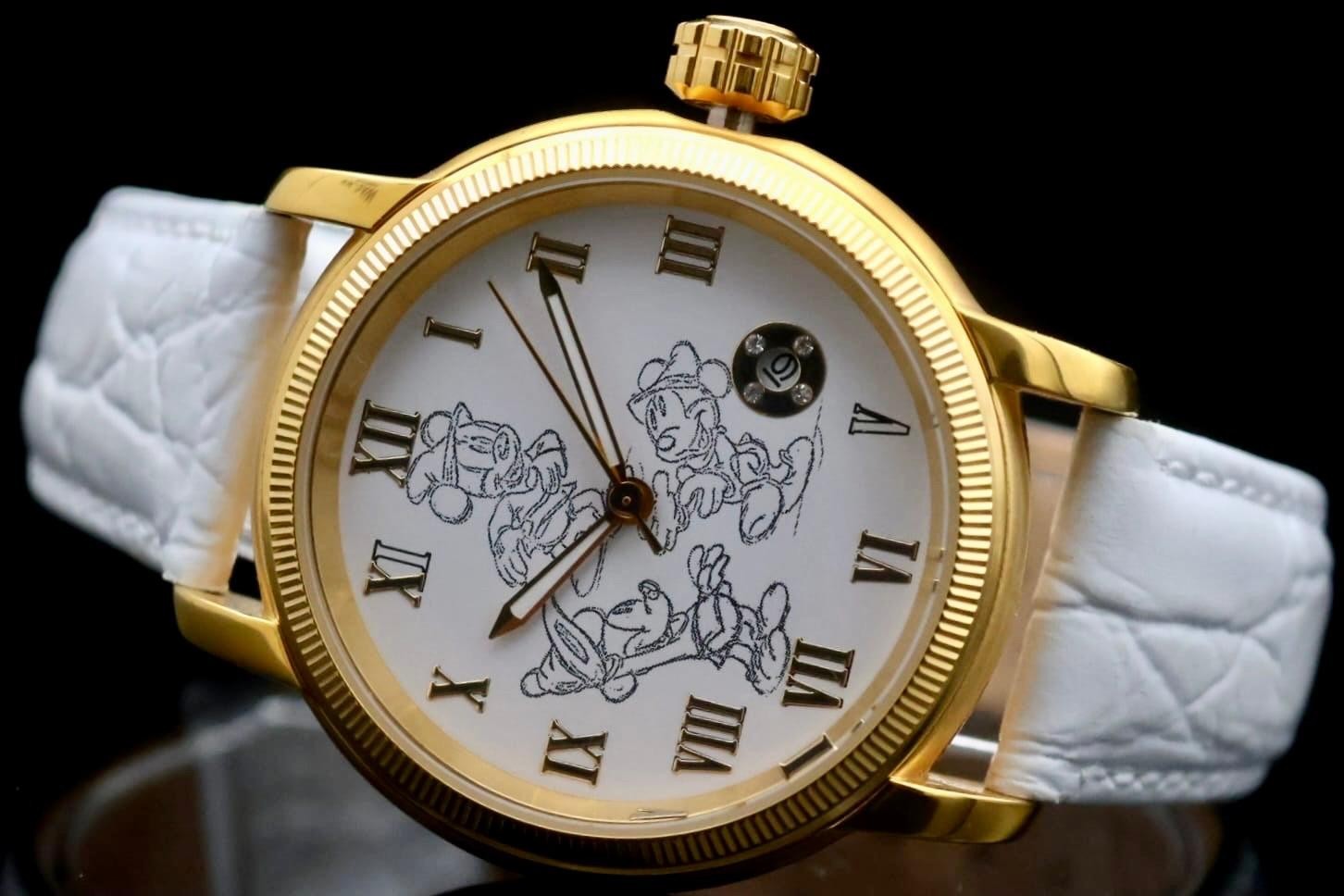 DISNEY Micky Maus Automatik Uhr Sammlerstück Retro VINTAGE Limitiert Datum1