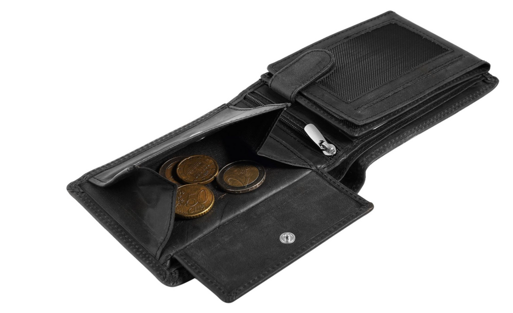 Akzent Leder Geldbörse RFID Schutz  Echtleder Portemonnaie Geldbeutel Schiff 13