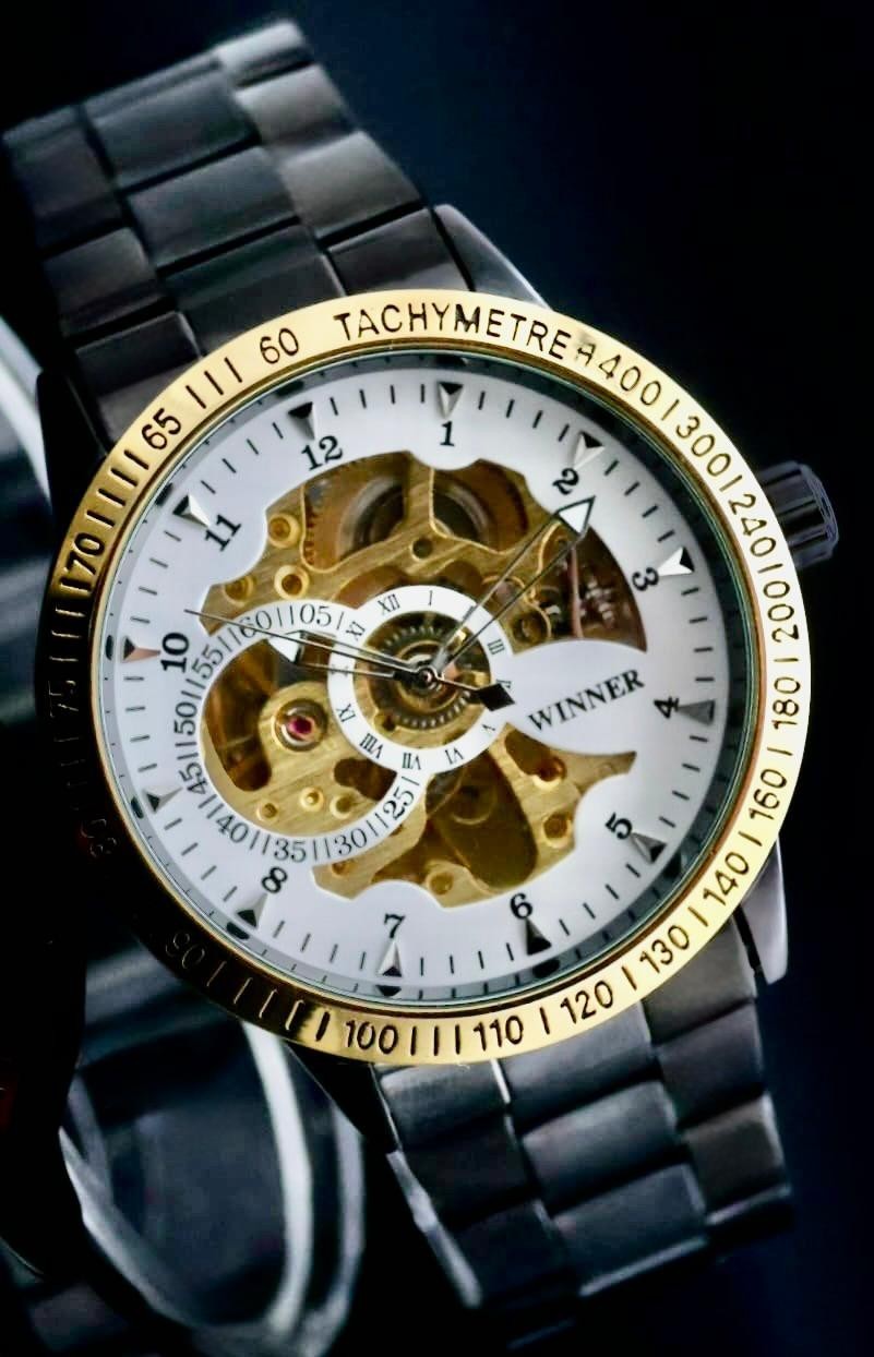 WINNER - AUTOMATIK - UHR - HERREN - SKELETTUHR - EDELSTAHL - 44MM0