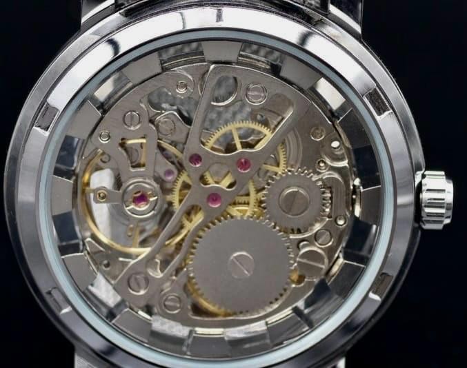 Elegante Herren Männer Automatik Uhr Silber Farben mit silbernem Mesh Band NEU2