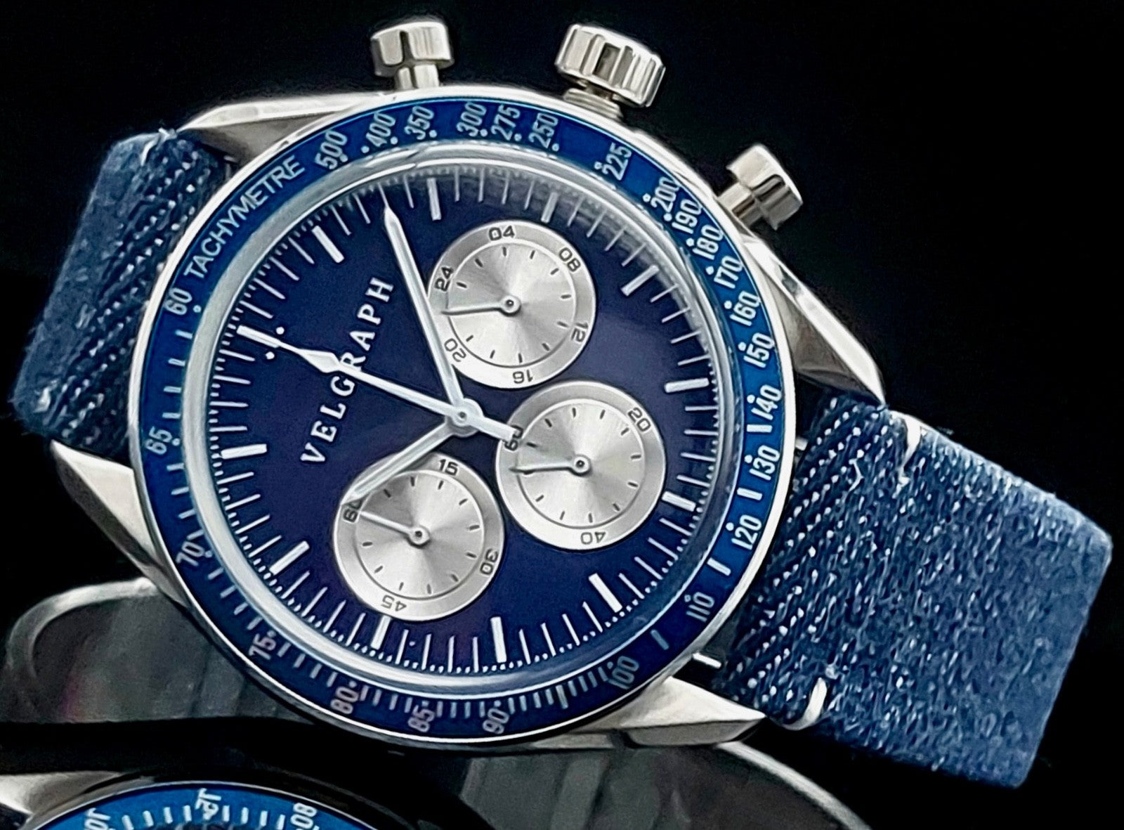 Velgraph - Vintage - Chronograph - Watch – VK63 Mechaquarz - 42 mm - Herrenuhr0