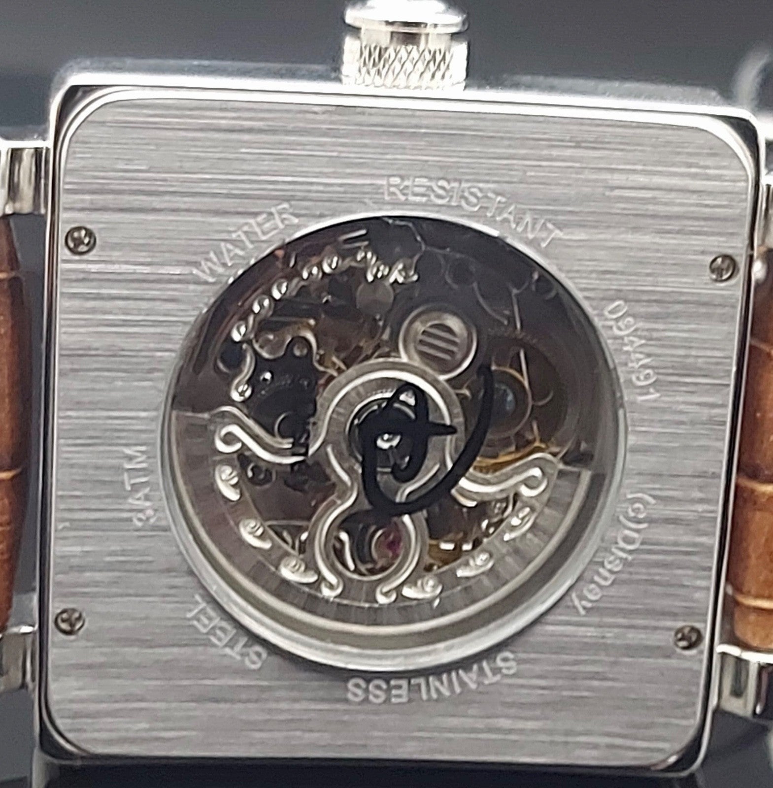 Disney Automatik Uhr Limitierte Edition Kater Karlo Sammlerstück Retro Echtleder2