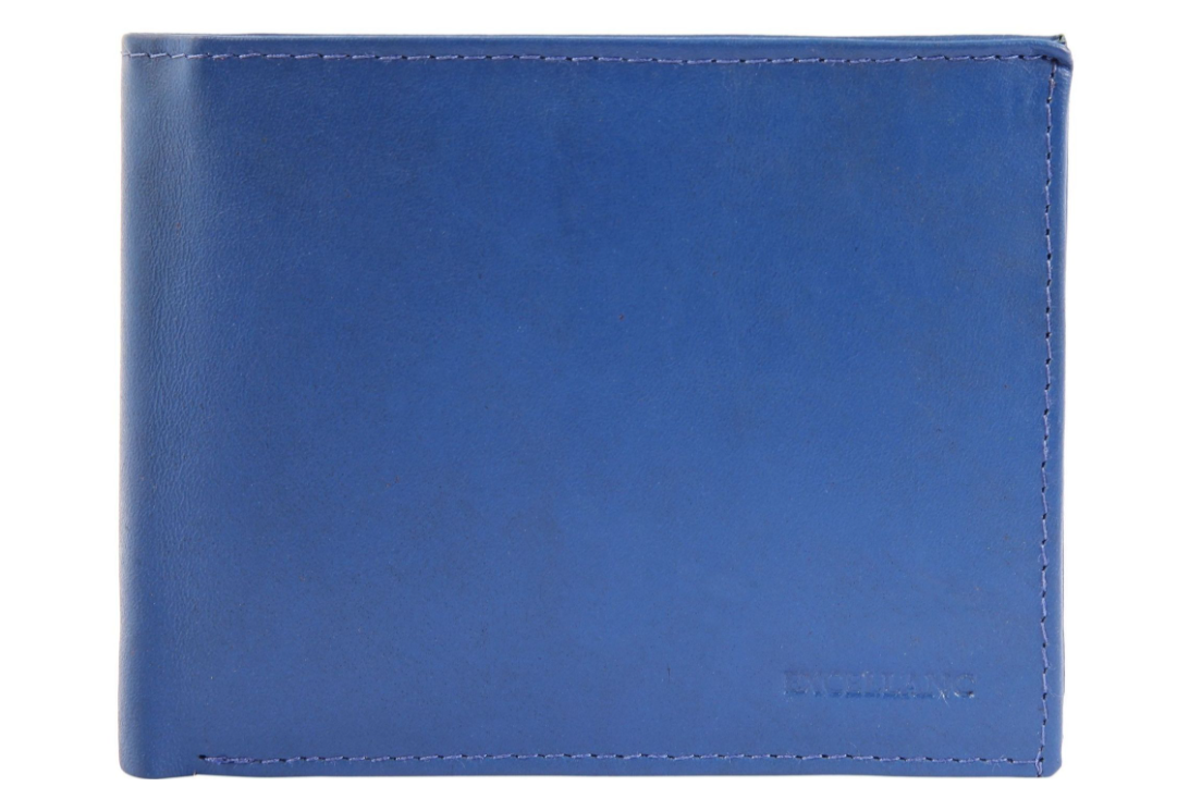 Excellanc Leder Portmonee Geldbörse Echtleder Geldbeutel  Blau Portemonnaie 11
