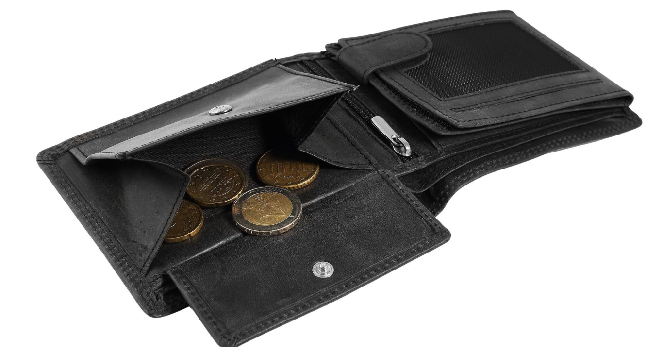 Akzent Leder Geldbörse RFID Echtleder Portemonnaie Geldbeutel Truck Schwarz2