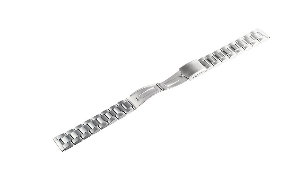 Steinmeister Uhrenarmband Edelstahl Armband  mit Silberfarbener Schließe 22 mm "1