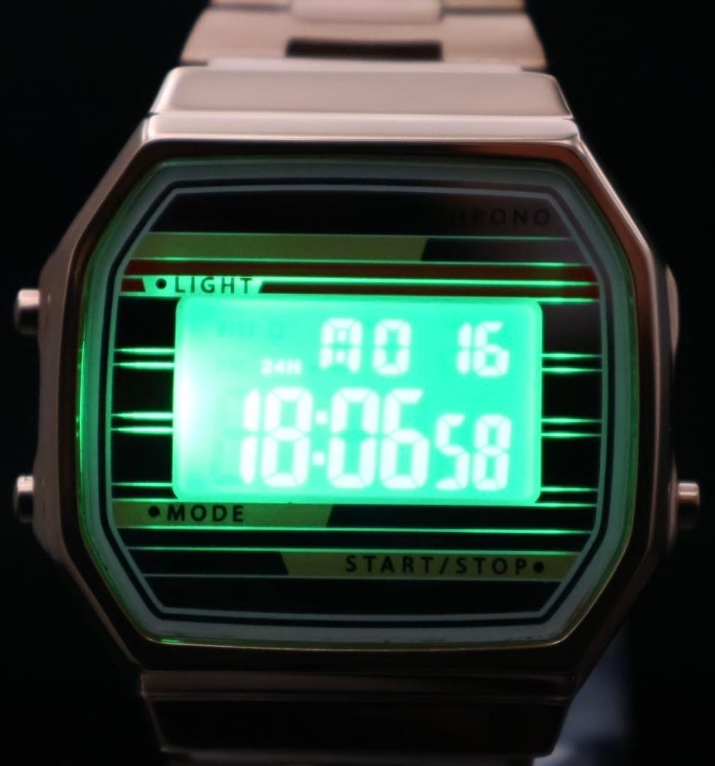 Klassische Digital Herren Uhr Armbanduhr Stoppuhr Wecker Beleuchtung Rosé Farben1