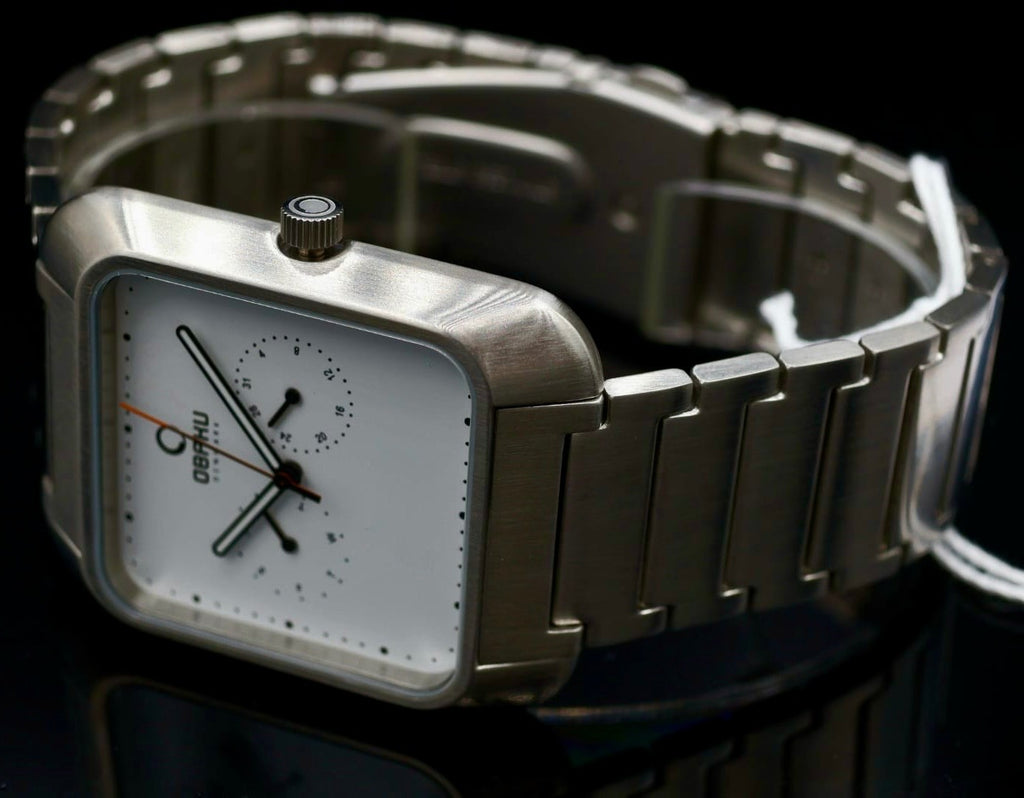 Obaku Herren Männer Armband Uhr  Edelstahlband Datumsanzeige1