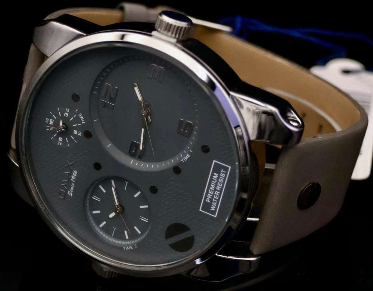 Edle XXL Omax  Monster Watch Herren Armband Uhr  XXL Dual Triple Timer NEU **1