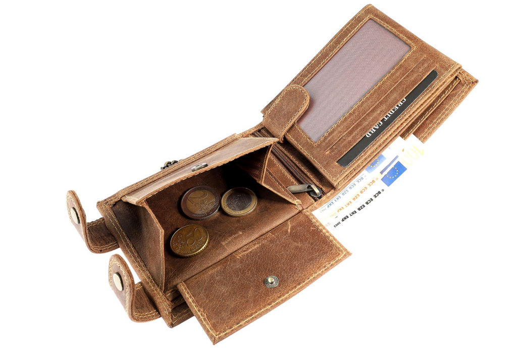 Leonardo Verrelli Büffel Leder Geldbörse Echtleder Portemonnaie "Trecker" NEU*2