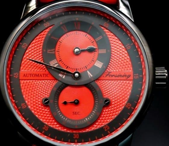 FORSINING Herren Automatik Uhr Herrenuhr Rot Schwarz sportliches Design TOP2