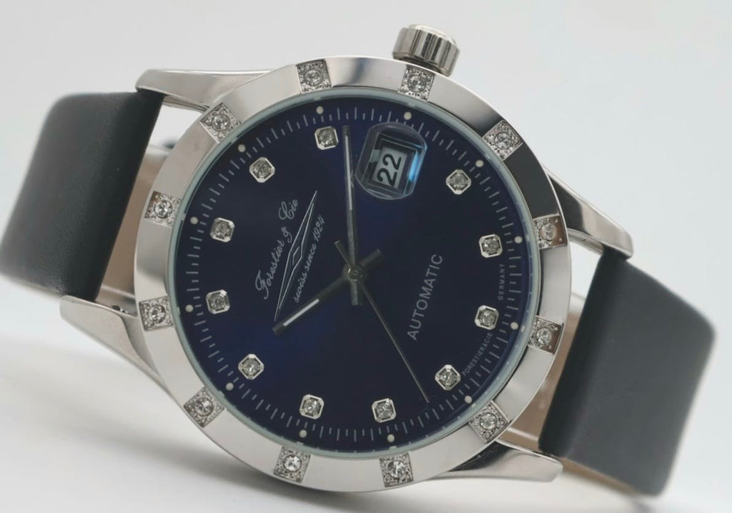 Forestier & Cie Automatik Herren Leder Armband Automatikuhr Herrenuhr Datum NEU0