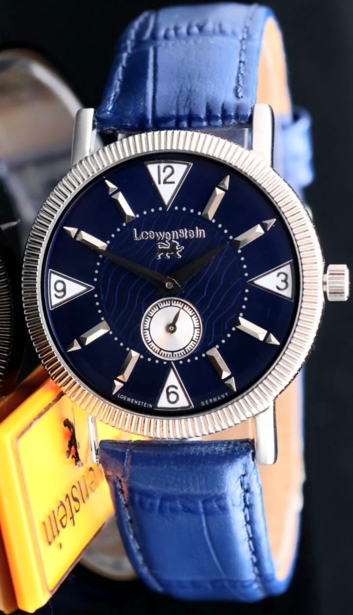 Löwenstein Vintage-Uhr Flaches Gehäuse Dezentrale Sekunde Limited Edition NOS *0