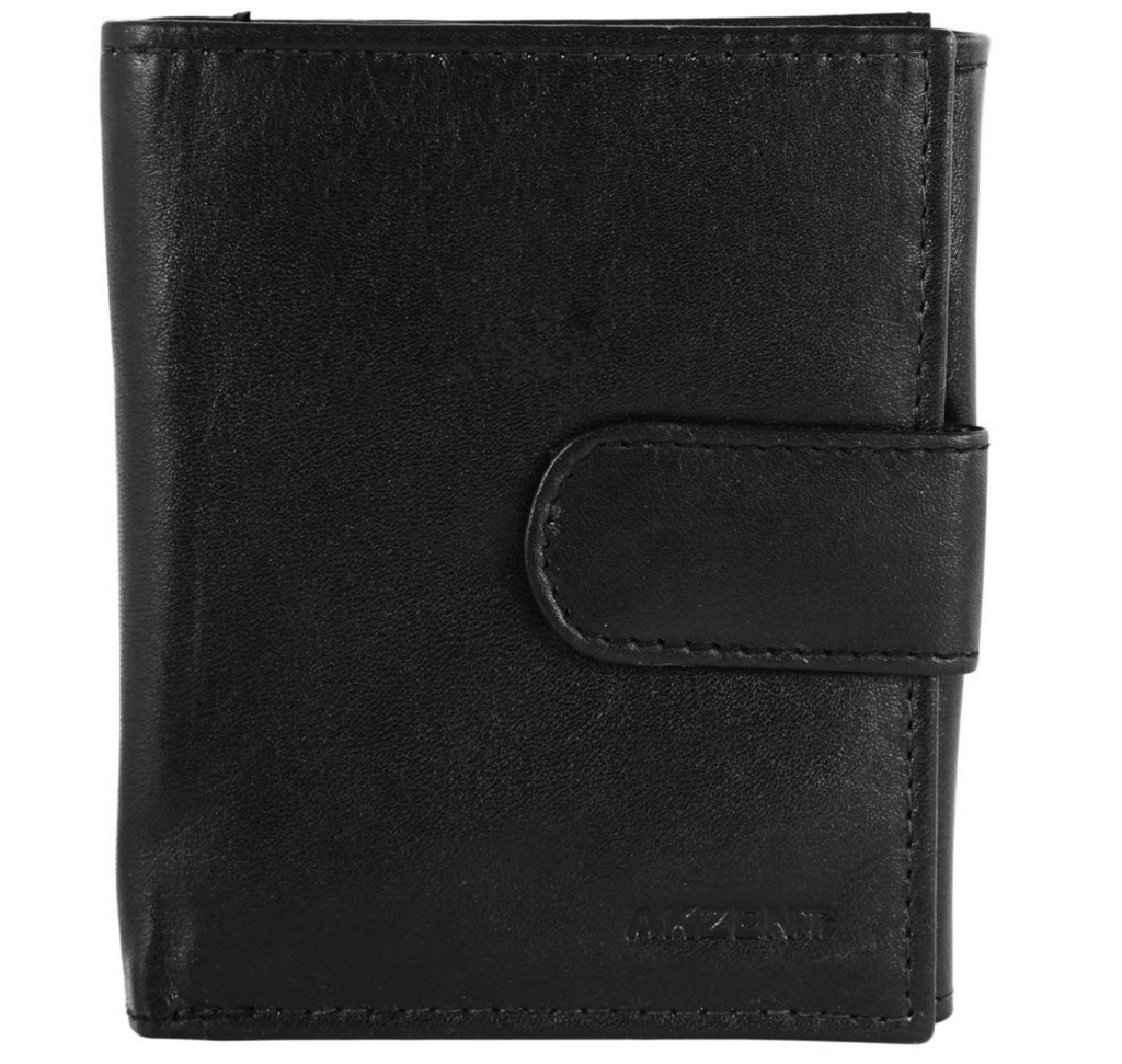 Akzent Leder RFID Geldbörse Echtleder Portemonnaie Geldbeutel Portmonee 9 x 11CM0