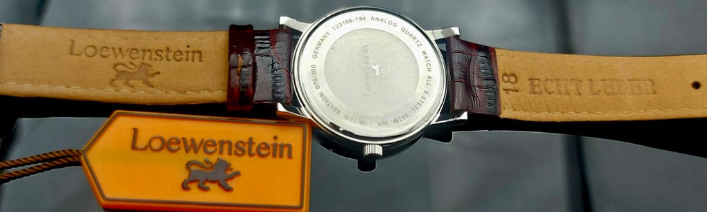 Löwenstein Vintage-Uhr Flaches Gehäuse Dezentrale Sekunde Limited Edition NOS2
