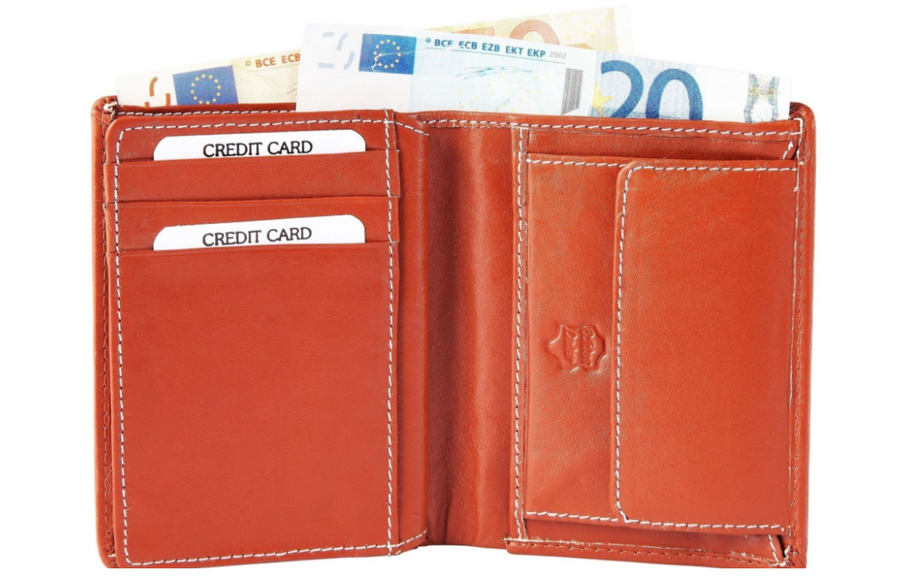 Akzent Unisex Leder Portemonnaie Geldbeutel Portmonee Echtleder Braun Farben Neu2