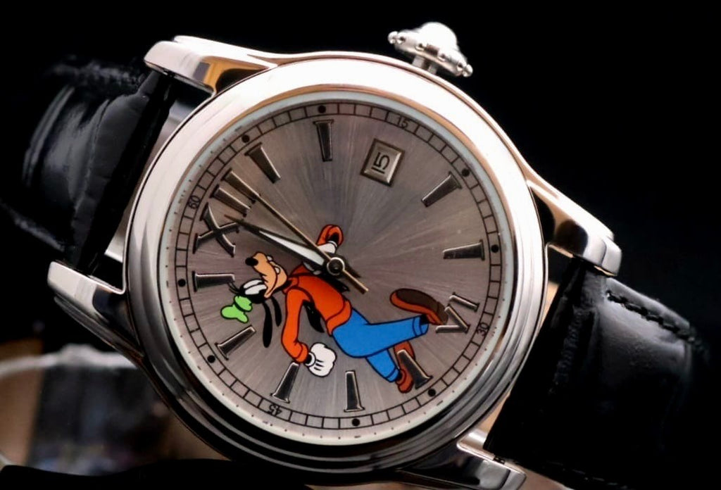 Disney Automatik Uhr Retro Limitierte Edition Goofy Sammlerstück VINTAGE Datum0