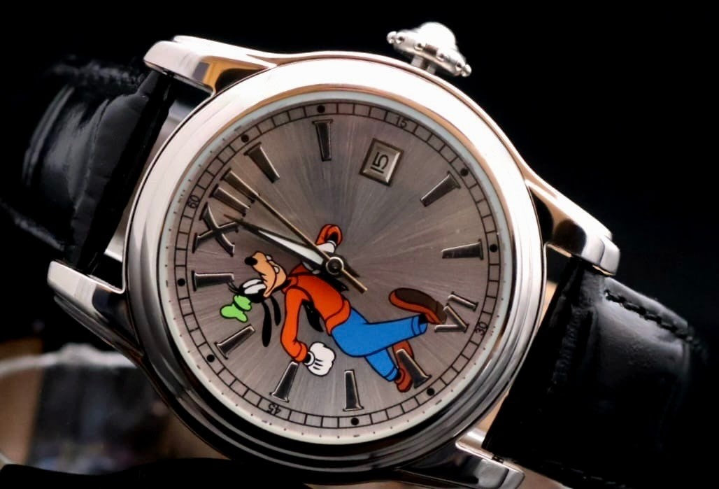 Disney Automatik Uhr Retro Limitierte Edition Goofy Sammlerstück VINTAGE Datum0