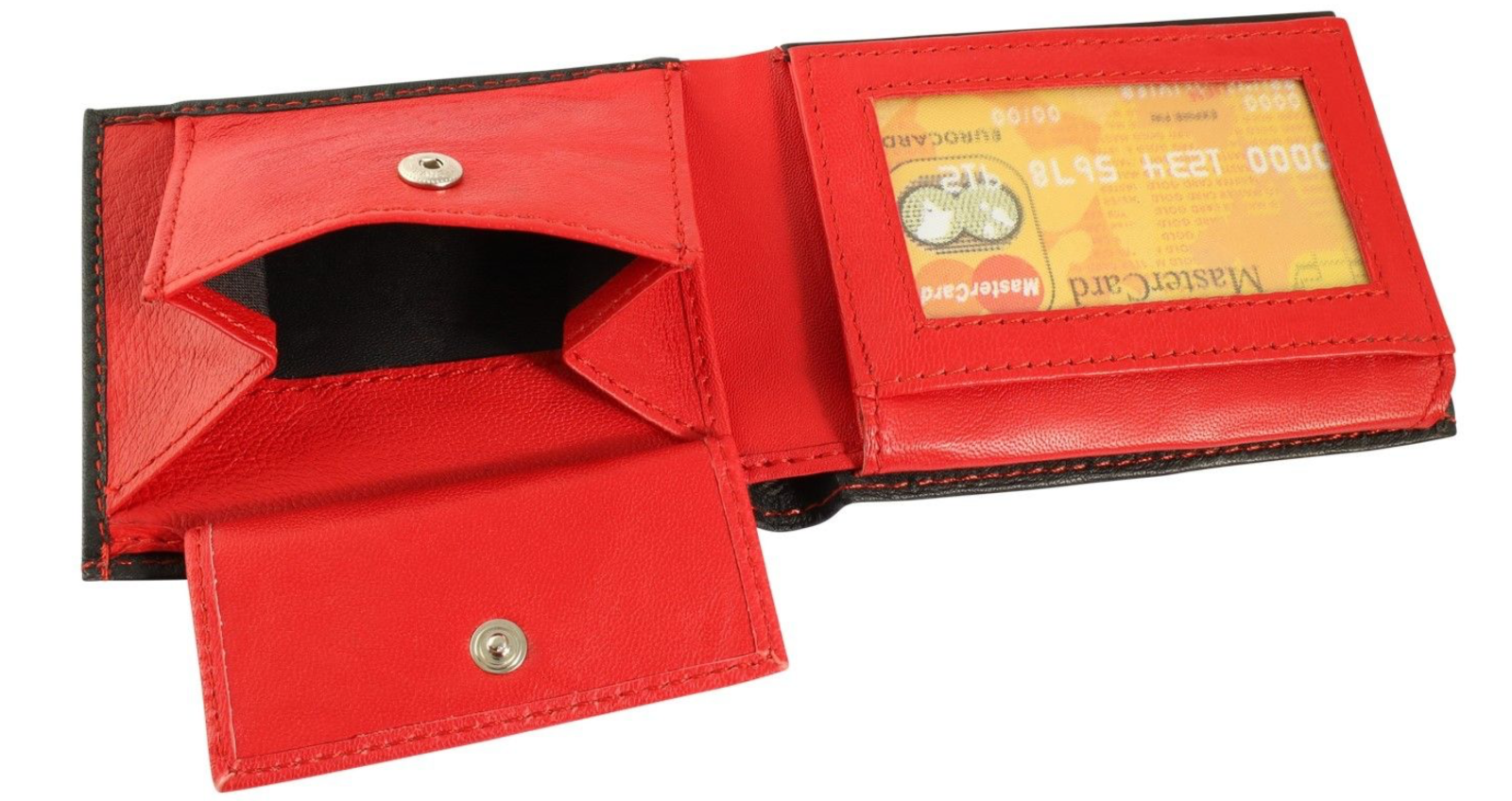 Excellanc Mini Leder RFID Geldbörse Echtleder Portemonnaie Geldbeutel Portmonee"3