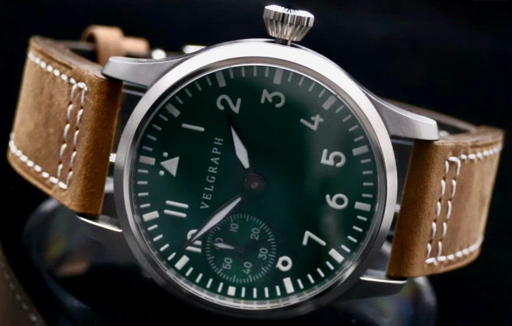 Velgraph Herrenuhr Flieger 42mm Handaufzug | Saphirglas 6497 Dial Seagull Rotor"1