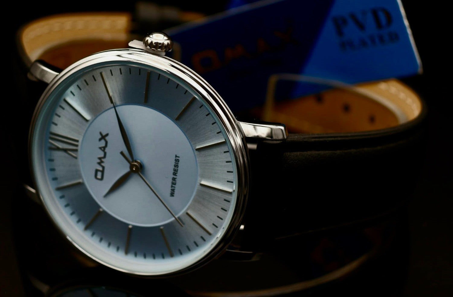 Omax Herren Armband Uhr Herrenuhr Flaches Design SLIM IP Veredelt Slim mit Box1