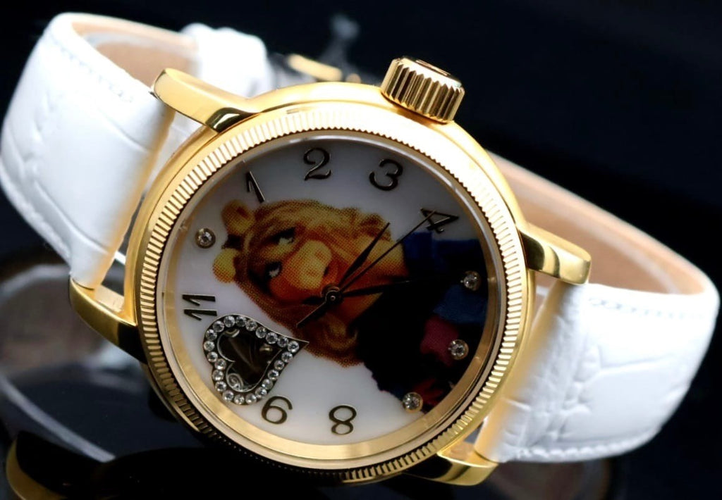 DISNEY Muppets Automatik Miss Piggy Damenuhr Uhr Sammlerstück Retro VINTAGE 1