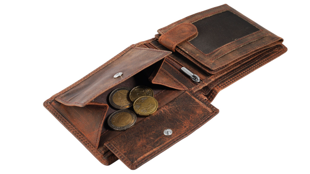 Akzent Leder Geldbörse RFID Schutz Echtleder Portemonnaie Geldbeutel Truck Motiv2