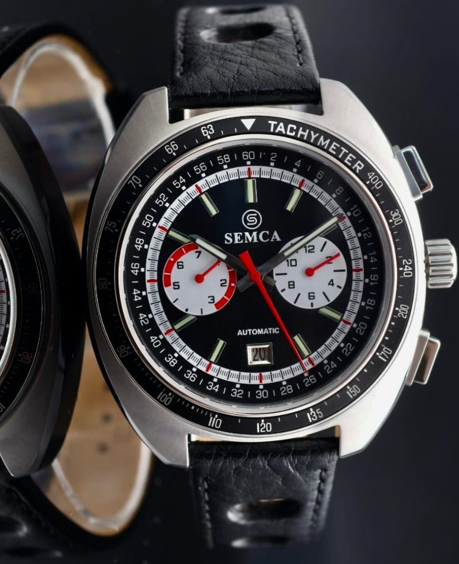 Mega Edle Semca Herren Automatik Armband Uhr Retro Nos Style NEU0