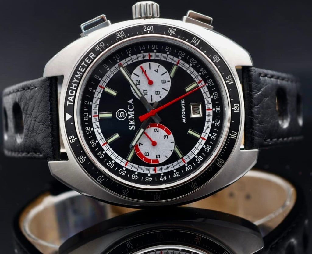 Mega Edle Semca Herren Automatik Armband Uhr Retro Nos Style NEU1