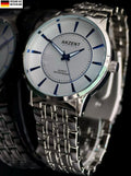 Akzent Exclusive Herren Männer Armband Uhr Silber Farben Herrenuhr Mineralglas *0