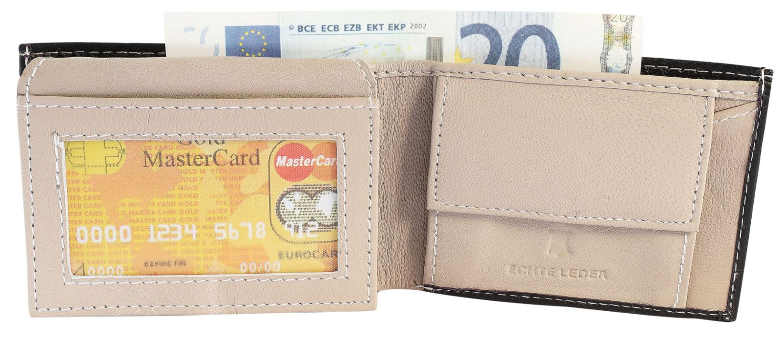 Excellanc Mini Leder RFID  Geldbörse Echtleder Portemonnaie Geldbeutel Portmonee1