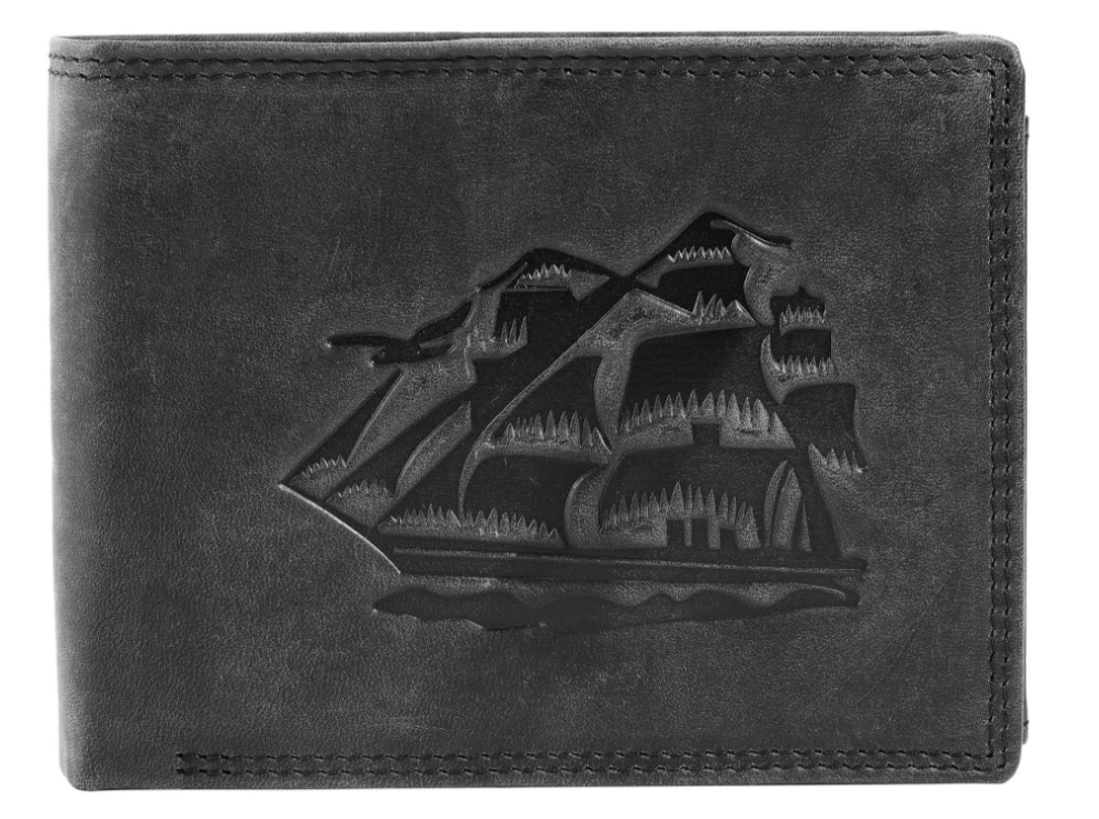 Akzent Leder Geldbörse RFID Schutz  Echtleder Portemonnaie Geldbeutel Schiff 10