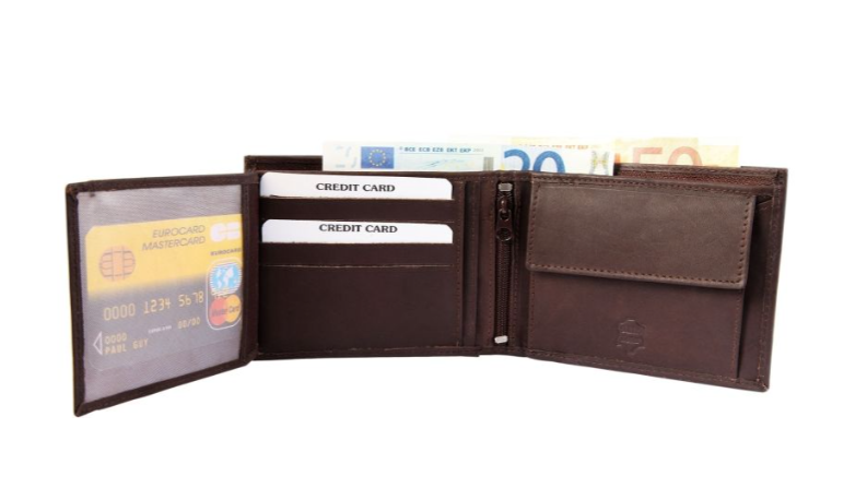 Excellanc Unisex Leder Portemonnaie Geldbeutel Portmonee Echtleder Dunkelbraun 31