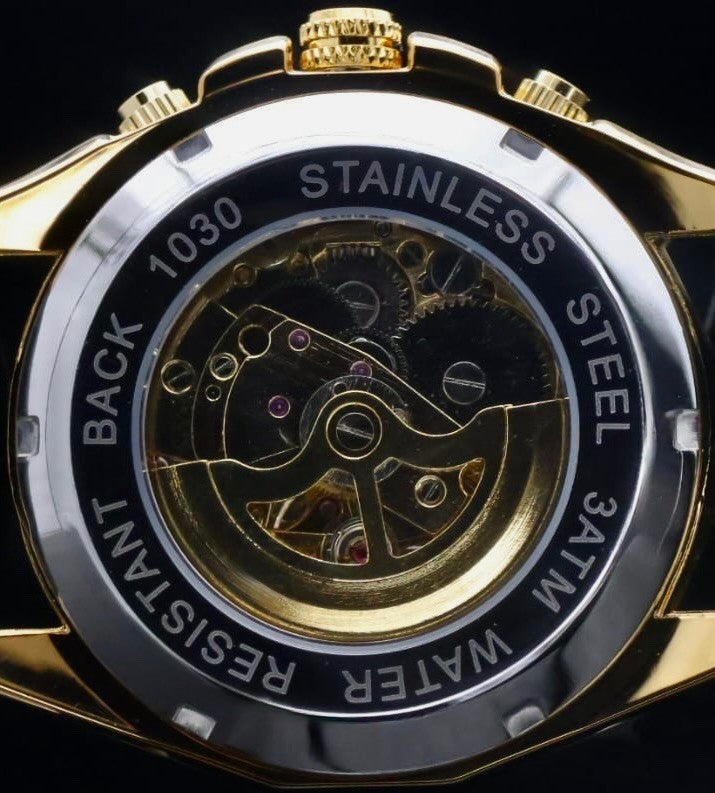 FORSINING - HERREN - AUTOMATIK - UHR - SKELETTUHR - LEDER - SCHWARZ - 46MM - NEU2