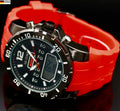 Akzent Herren Männer Analog Digital  Armband Uhr Rot Schwarz Farben Silikonband0